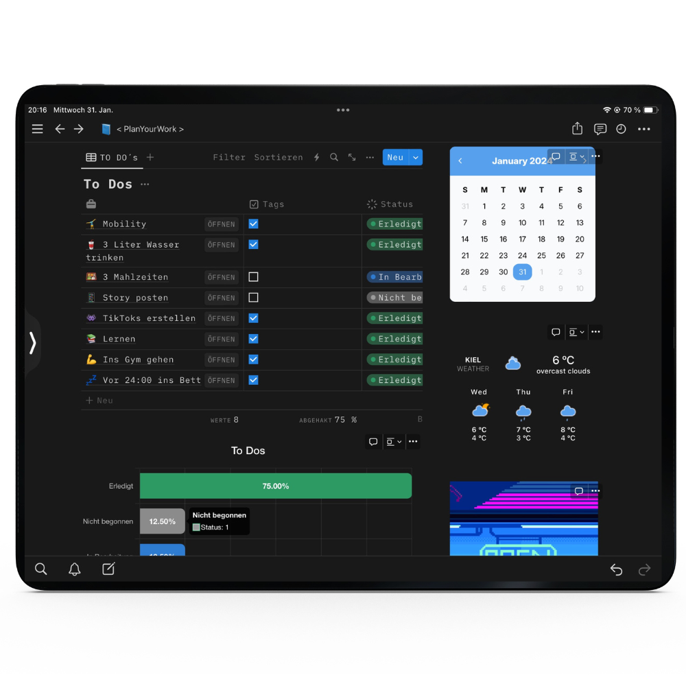 Workflow Planer | Steigere deine Produktivität.